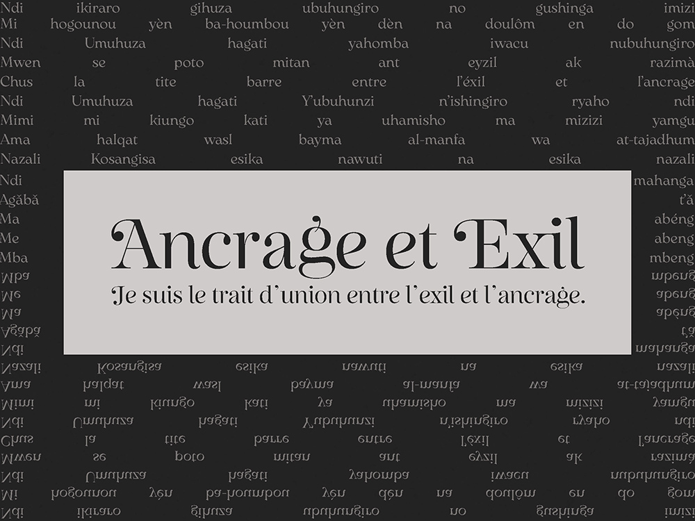 Couverture de Ancrage et exil